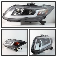 Load image into Gallery viewer, Spyder 12-14 Honda Civic (Excl. 2014 Coupe) Projector Headlights Lgtbr DRL Black PRO-YD-HC12-DRL-BK