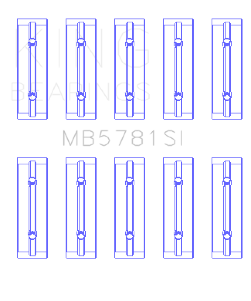 King Engine Bearings Nissan MR18DE / MR20DE (Size STD) Main Bearing Set