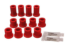 Cargar imagen en el visor de la galería, Energy Suspension 84-85 Toyota 4Runner 2 &amp; 4WD Red Front Leaf Spring Bushing Set