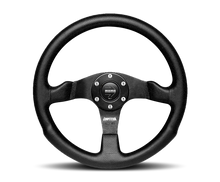 Cargar imagen en el visor de la galería, Momo Competition Steering Wheel 350 mm - Black AirLeather/Black Spokes