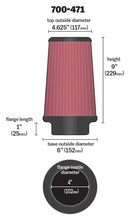 Cargar imagen en el visor de la galería, Airaid Universal Air Filter - Cone 4 x 6 x 4 5/8 x 9 w/ Short Flange