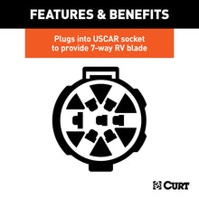 Cargar imagen en el visor de la galería, Curt Replacement OE 7-Way RV Blade Socket (Plugs into USCAR)