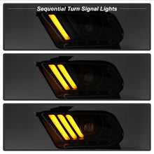 Cargar imagen en el visor de la galería, Spyder 13-14 Ford Mustang (HID Only) Projector Headlights w/Turn Signals - Blk PRO-YD-FM13HID-BK