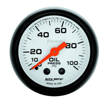 Cargar imagen en el visor de la galería, Autometer Phantom 52mm 0-100 PSI Mechanical Oil Pressure Gauge