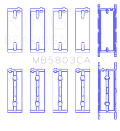 King Engine Bearings BMW S65B40A Crankshaft Main Bearing Set (Set of 5)