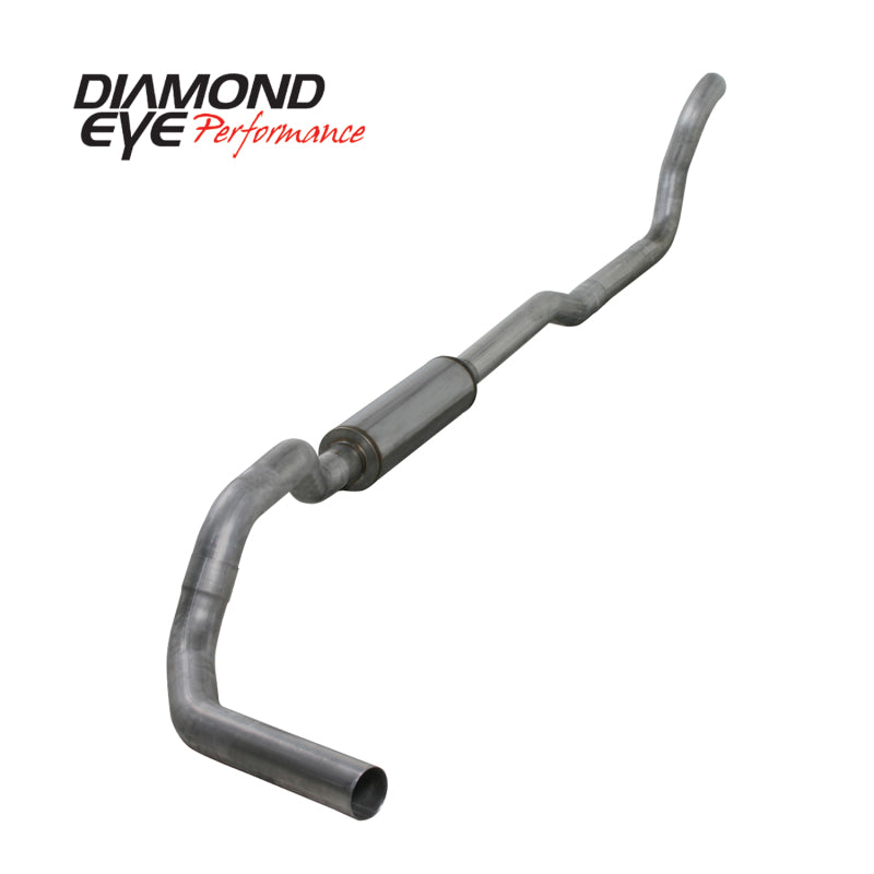 Diamond Eye KIT 4in Turbo Back SGL AL: 2-WHEEL DRIVE ONLY 89-93 DODGE CUMMINS 5.9L