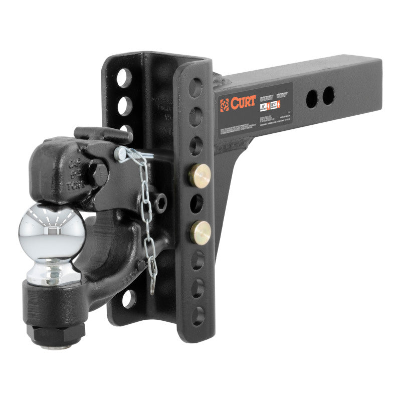 Curt Adjustable Channel Mount w/2-5/16in Ball & Pintle (2in Shank 13000lbs)