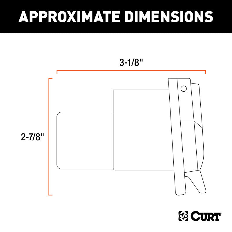 Curt Replacement OE 7-Way RV Blade Socket (Plugs into USCAR)