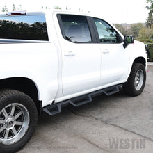 Cargar imagen en el visor de la galería, Westin 2019 Chevrolet Silverado/Sierra 1500 (5.5ft) Drop Wheel to Wheel Nerf Step Bars - Txt Black