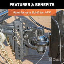 Load image into Gallery viewer, Curt Adjustable Channel Mount w/2-5/16in Ball &amp; Pintle (2-1/2in Shank 20000lbs)