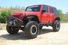 Cargar imagen en el visor de la galería, DV8 Offroad 07-18 Jeep Wrangler JK/JL FS-14 Mid Length Steel Front Bumper w/ Fog Lights &amp; LED Lights