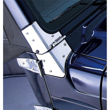 Cargar imagen en el visor de la galería, Rugged Ridge 97-06 Jeep Wrangler Stainless Steel Windshield Hinges