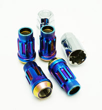 Load image into Gallery viewer, Wheel Mate Muteki SR45R Lug Nut Kit Lock Set 12x1.50 45mm - Burned Blue Neon
