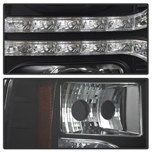 Cargar imagen en el visor de la galería, Spyder Chevy Silverado 1500 07-13 V2 Projector Headlights - LED DRL - Black PRO-YD-CS07V2-DRL-BK