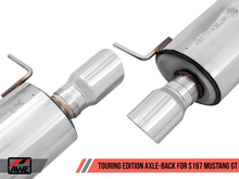 Cargar imagen en el visor de la galería, AWE Tuning S197 Mustang GT Axle-back Exhaust - Touring Edition (Chrome Silver Tips)