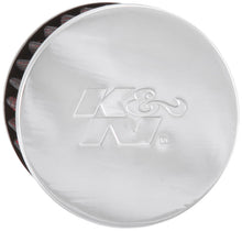 Cargar imagen en el visor de la galería, K&amp;N 1.75in Flange ID x 3in OD x 2.5in H Chrome Finish Rubber Base Crankcase Vent Filter
