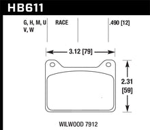 Cargar imagen en el visor de la galería, Hawk Willwood 7912 DTC-60 Race Brake Pads