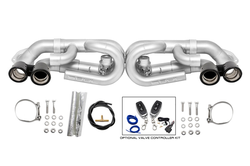 SOUL 12-16 Porsche 991.1 Carrera Base / S / GTS (w/ PSE) Valved Perf. Exhaust - CF Tips - w/ VC