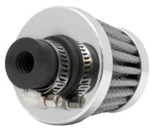 Cargar imagen en el visor de la galería, K&amp;N 2in Base OD x .375in Flange ID x 1.75in H Rubber Base Crankcase Vent Filter - White