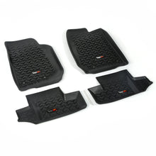 Cargar imagen en el visor de la galería, Rugged Ridge Floor Liner Front/Rear Black 2007-2018 Jeep Wrangler JK 2 Dr