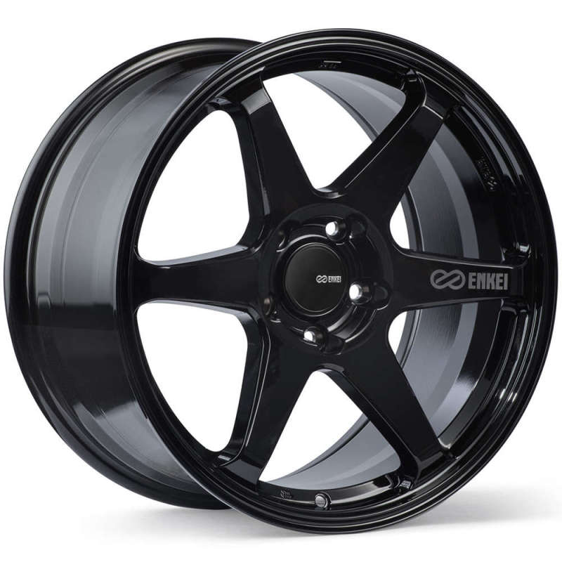 Enkei T6R 18x9.5 45mm Offset 5x120 Bolt Pattern 72.6 Bore Gloss Black Wheel