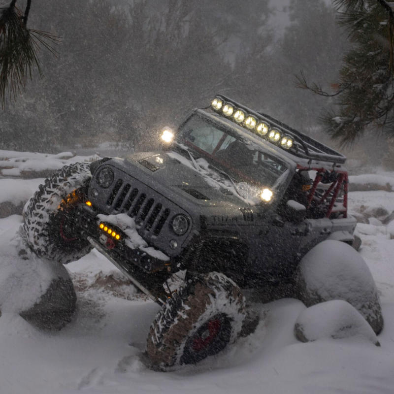 KC HiLiTES Jeep JK FLEX ERA 4 2-Light Sys Pillar Mount (80W Combo Beam)