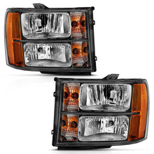 Cargar imagen en el visor de la galería, ANZO 2007-2013 Gmc Sierra 1500 Crystal Headlight  Black Amber