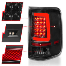 Cargar imagen en el visor de la galería, ANZO 2004-2006 Ford F-150 LED Tail Lights w/ Light Bar Black Housing Clear Lens