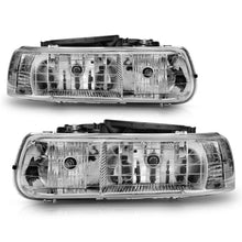 Cargar imagen en el visor de la galería, ANZO 1999-2002 Chevrolet Silverado 1500 Crystal Headlights Chrome