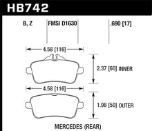 Cargar imagen en el visor de la galería, Hawk 14-15 Mercedes M Class / 12-13 Mercedes ML350 Performance Ceramic Rear Brake Pads