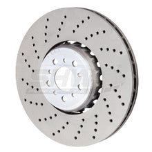 Cargar imagen en el visor de la galería, SHW 2020+ BMW X3 M 3.0L Left Front Cross-Drilled Lightweight Brake Rotor (34118054825)