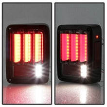 Cargar imagen en el visor de la galería, Spyder 07-16 Jeep Wrangler Verison 2 Light Bar LED Tail Lights - Smoke (ALT-YD-JWA07V2-LBLED-BSM)