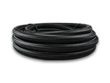 Cargar imagen en el visor de la galería, Vibrant -6 AN Black Nylon Braided Flex Hose w/PTFE Liner (150ft Roll)