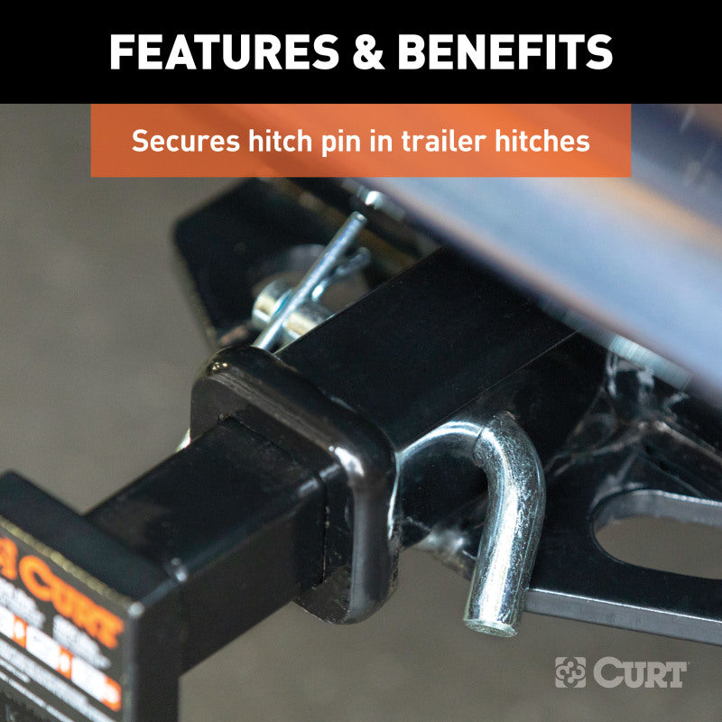 Curt Hitch Clips (Fits 1/2in or 5/8in Pin Zinc 3-Pack)