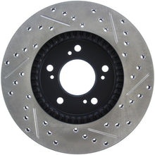 Cargar imagen en el visor de la galería, StopTech 97-01 Acura Integra Type R / 97-01 Honda CR-V Slotted &amp; Drilled Right Front Rotor