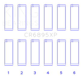 King Engine Bearings Ford Ecoboost 3.5L V6 (Size STDX) Tri Metal Connecting Rod Bearing Set
