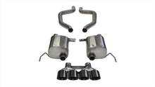 Cargar imagen en el visor de la galería, Corsa 17-19 Chevy Corvette Z06 2.75in Axle Back Exhaust Black Dual Rear Exit Quad 4.5in Tip (Sport)