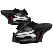 Cargar imagen en el visor de la galería, Spyder 15-17 Ford Focus Hatchback LED Tail Lights w/Indicator/Reverse - Black (ALT-YD-FF155D-LED-BK)