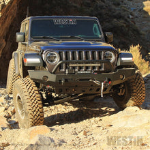 Cargar imagen en el visor de la galería, Westin 18-19 Jeep Wrangler JL WJ2 Full Width Front Bumper w/Bull Bar Textured Black