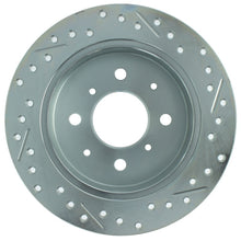 Cargar imagen en el visor de la galería, StopTech Select Sport 92-00 Honda Civic Drilled and Slotted 1-Piece Rear Passenger Side Brake Rotor