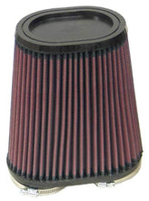 Cargar imagen en el visor de la galería, K&amp;N Universal Rubber Filter Dual Flange Oval Tprd 3.75in Base O/S W x 3.438in Top O/S W x 6.75in H