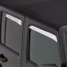 Cargar imagen en el visor de la galería, AVS 07-18 Jeep Wrangler Ventshade Front &amp; Rear Window Deflectors 4pc - Chrome