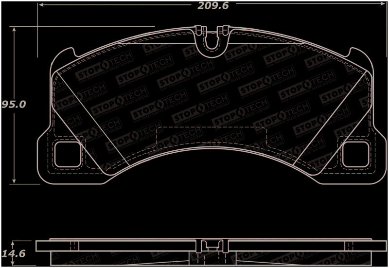 StopTech 08-18 Porsche Cayenne Street Performance Front Brake Pads