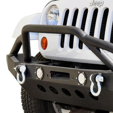 Cargar imagen en el visor de la galería, DV8 Offroad 07-18 Jeep Wrangler JK/JL FS-8 Mid Length Steel Front Bumper w/ LED Lights