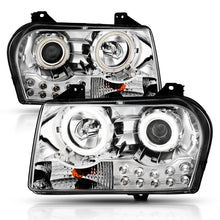 Cargar imagen en el visor de la galería, ANZO 2005-2010 Chrysler 300 Projector Headlights w/ Halo Chrome