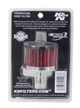 Cargar imagen en el visor de la galería, K&amp;N Steel Base Crankcase Vent Filter .5in Vent OD x 2in OD x 1.5in Height
