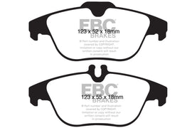 EBC 12-14 Mercedes-Benz C250 (W204) 1.8 Turbo Yellowstuff Rear Brake Pads