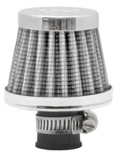 Cargar imagen en el visor de la galería, K&amp;N 2in Base OD x .375in Flange ID x 1.75in H Rubber Base Crankcase Vent Filter - White
