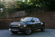 Load image into Gallery viewer, Rally Armor 22-25 Rivian R1T Black UR Mud Flap w/White Logo