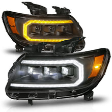 Cargar imagen en el visor de la galería, ANZO 15-22 Chevrolet Colorado Full LED Projector Headlights w/ Initiation &amp; Sequential - Black